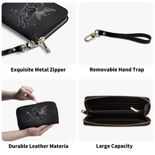 Cupid PU Leather Wallet with Strap
