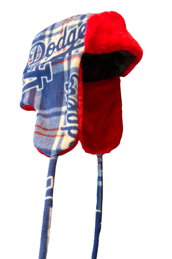 Dodgers Blue Plaid Trapper Hat