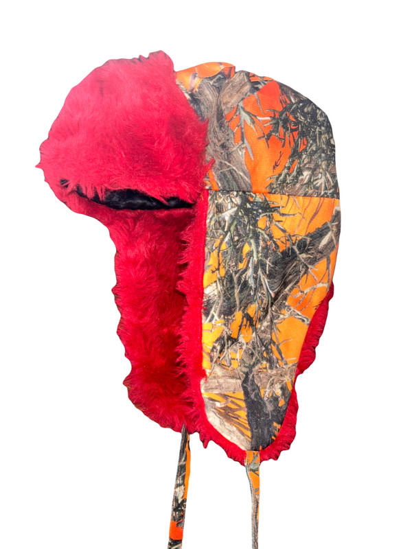 True Timber Red Fur Trapper Hat