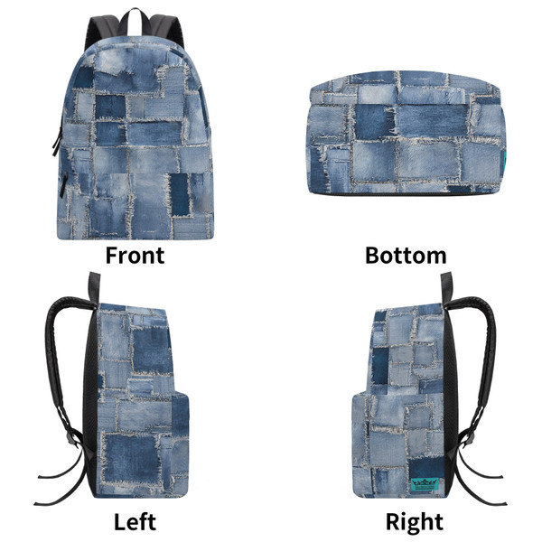 Ripped Denim Backpack
