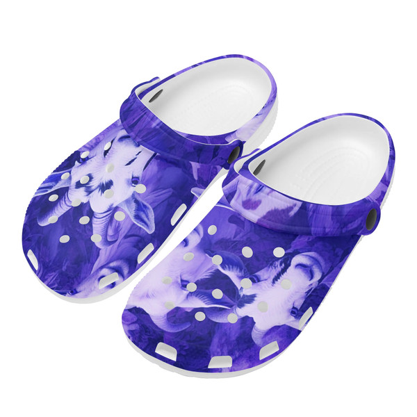 Purple Goat Camo Sandals