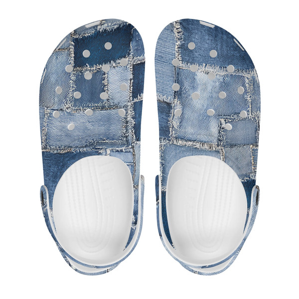 Ripped Denim Sandals
