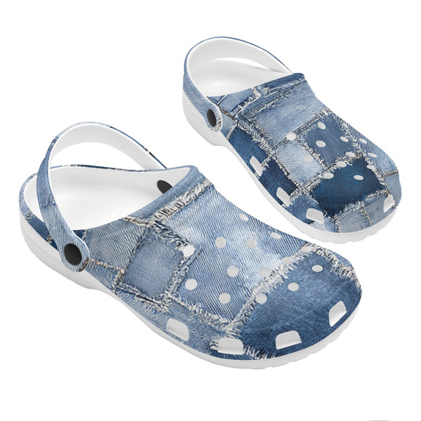 Ripped Denim Sandals