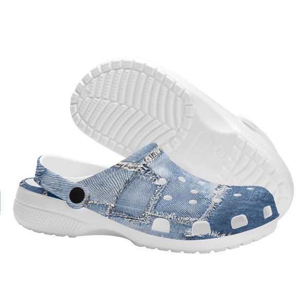 Ripped Denim Sandals