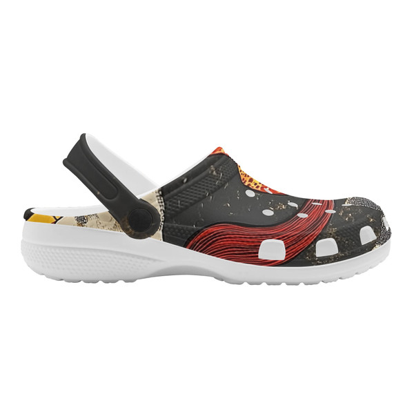 African Art Horse Sandals | Foam Clogs | Lightweight Unisex Slip-On Garden & Everyday Shoes
