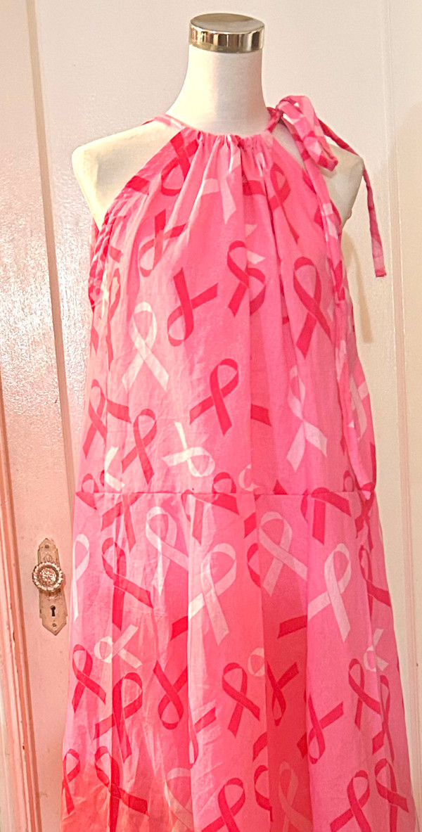 Breast Cancer Awareness Moo Moo Scarf Dress 