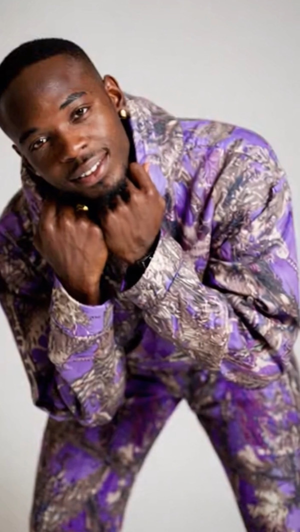 Purple Fleece Camo Hoodie and Flared Pants Sweats Set