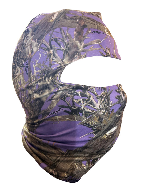 Camo Shiesty Purple Balaclava, ski mask True Timber