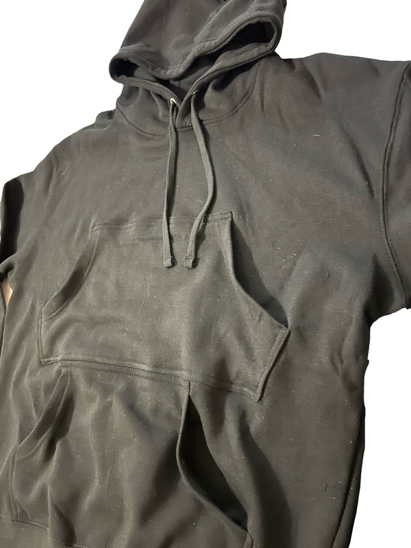 Black Double Up Hoodie - Twin Pouch Hoodie