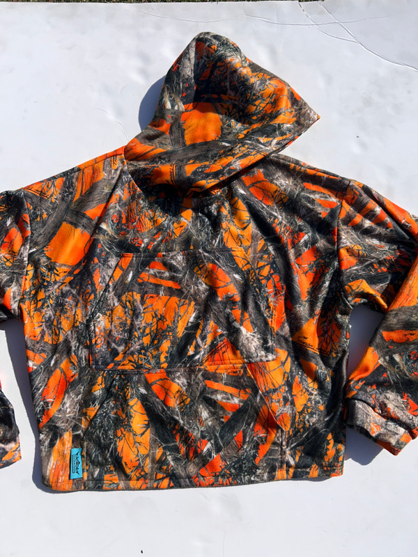 Orange Camo True Timber Double Up Hoodie - Twin Pouch Hoodie