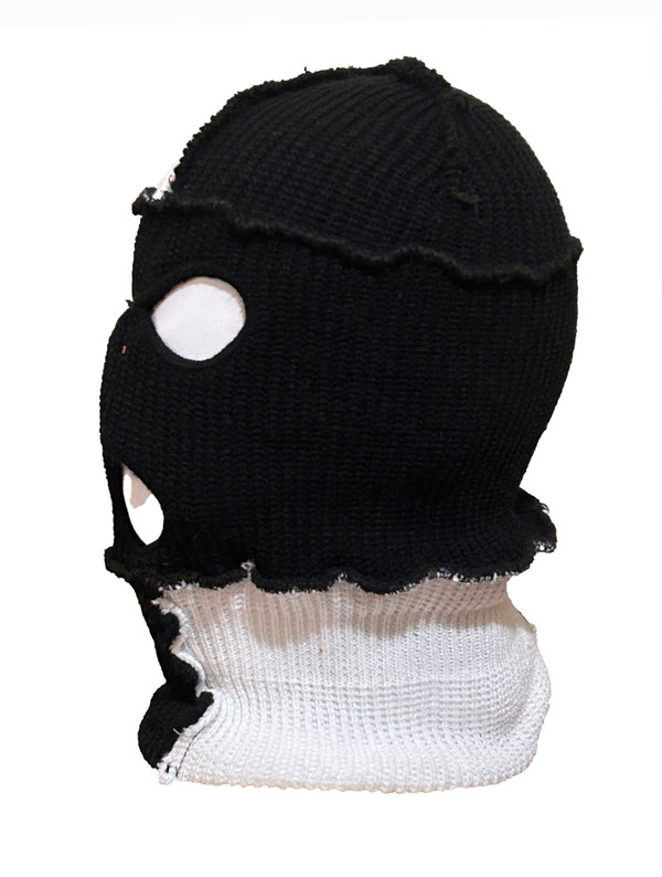 C Block Ski Mask 3 holes White, Black