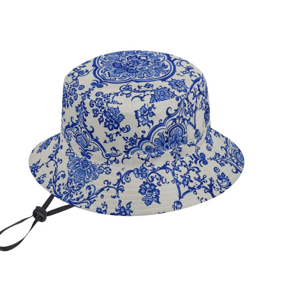 Porcelain Bucket Hat with Adjustable String