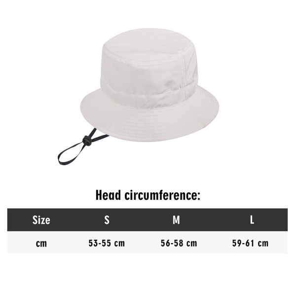 Porcelain Bucket Hat with Adjustable String  Sizingchart
