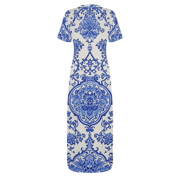 Women's Porcelain Short Sleeve Dress