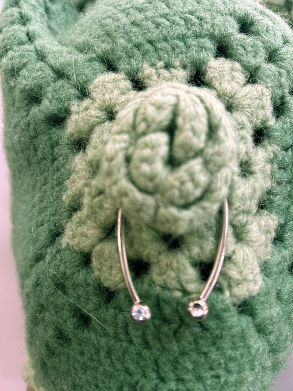 Close up piercing