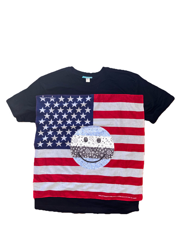 Black Tee American Flag