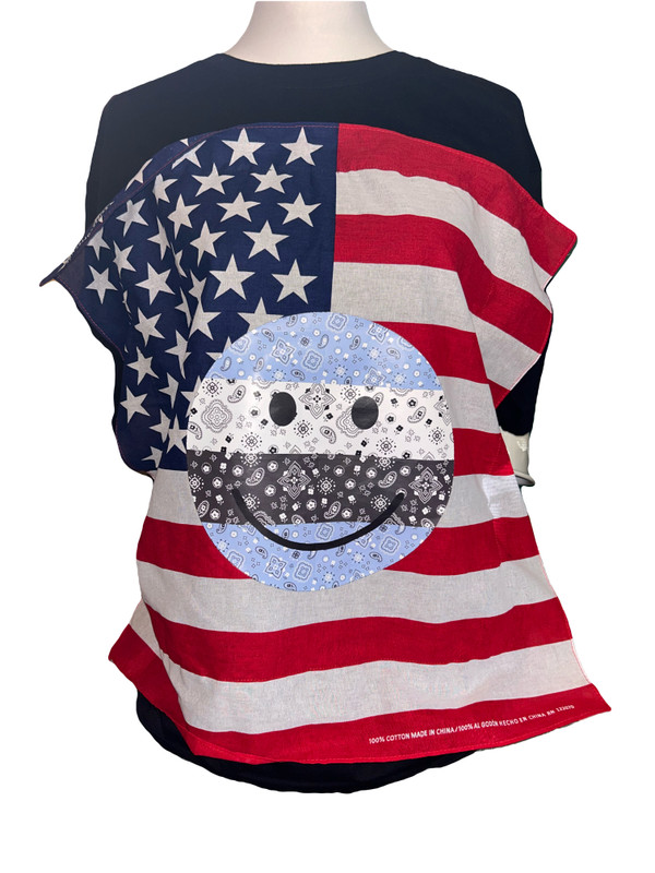 Black Tee American Flag