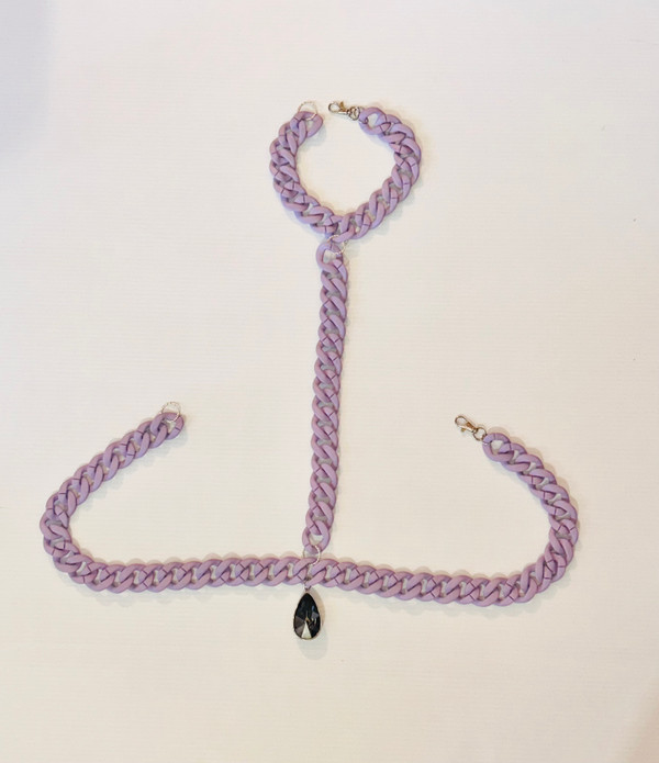Cuban Link Body Chain - Purple