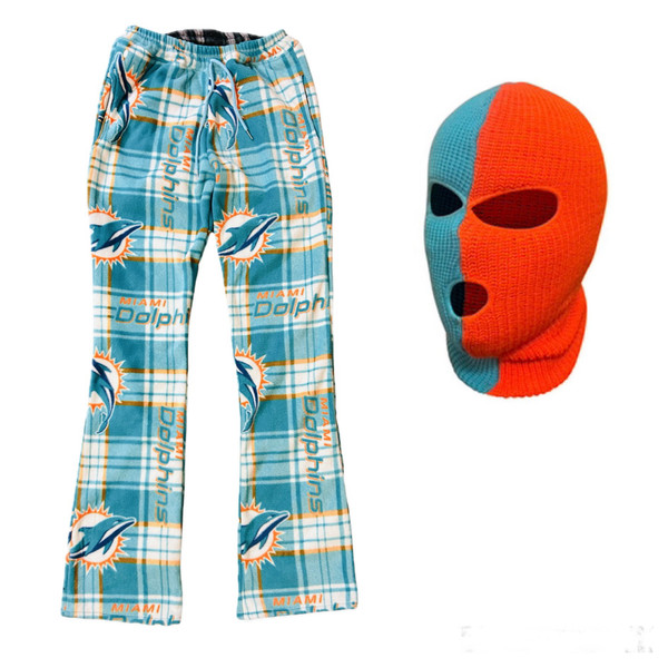Dolphins PJ Pants + Dolphins Ski Mask