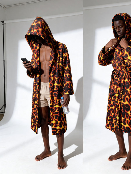 Flaming Robe, deep pockets large hood
