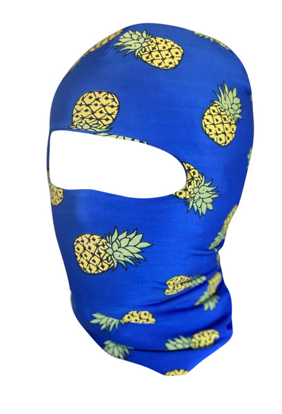Blue Pineapple print Balaclava Ski Mask