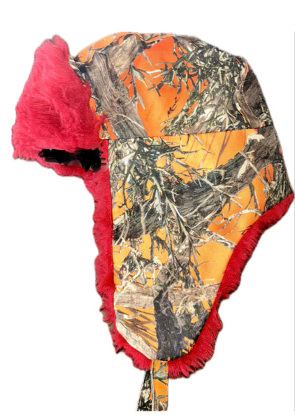 True Timber Red Fur Trapper Hat