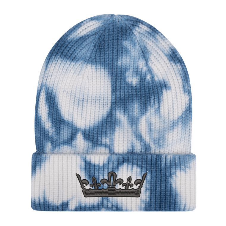 Crown Embroidered Tie dye beanie