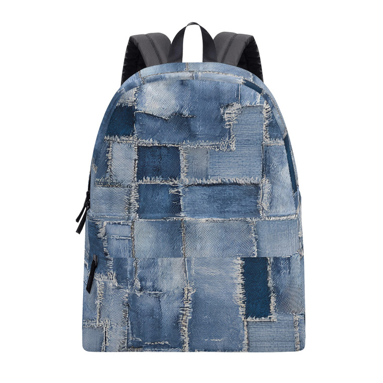 Ripped Denim Backpack