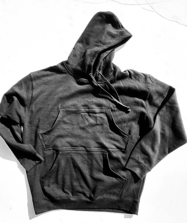 Black Double Up Hoodie - Twin Pouch Hoodie