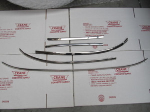1967-69 CAMARO FRONT  WINDSHIELD SET MOULDING STAINLESS TRIM -COMPLETE