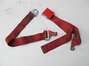 61-62 Corvette USED ORIGINAL BUCKLE IRVING AIR CHUTE  4-PANEL RED SEAT BELT