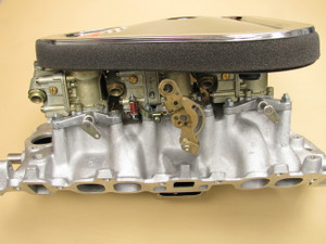 67 Corvette Complete Oval Port Tri-Power System 427/400hp L68 holley 427 3x2 carburetors intake manifold air cleaner