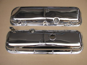 1967   SALE ! L-89 only   &  1968-ALL -EARLY  L71 ALL 427  CHEVELLE Corvette 427 CHROME Big Block Valve Covers CORRECT  USA  BEST PAIR  EXACT 