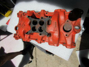1956-57 Corvette INTAKE MANIFOLD CAST IRON 1x4 3735448 DATED H-20-6 CHEVROLET