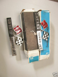 65 Corvette 396 TURBO-JET EMBLEMS NOS 3872997