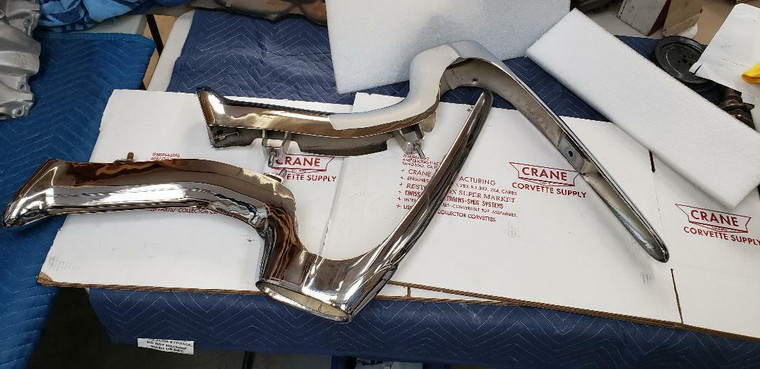 1958-59-60  Corvette SALE EXCELLENT RE-CHROMED PAIR CHROME REAR BUMPERs