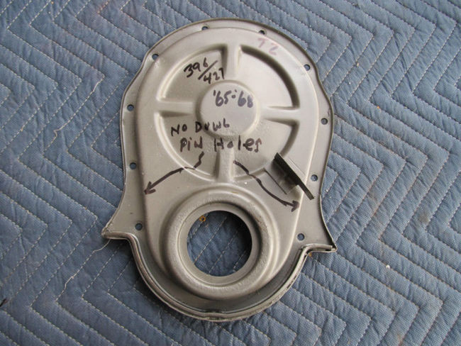 1965-68 corvette timing chain cover 7"  BBC 427 396 T2