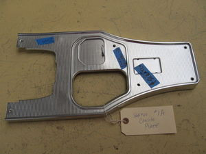 63 Corvette ALUMINUM SHIFTER CONSOLE PLATE 1A BLEM SEE PICS