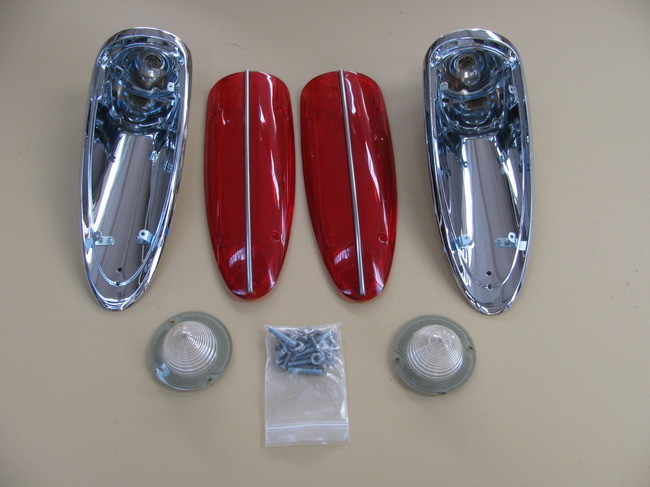 1958-1959-1960 Corvette Rear Tail Lights lamps lens body RED TAILLIGHTS  BULB