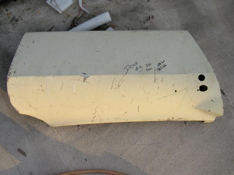 1965-66-64 LATE, CONVERTIBLE Corvette Roadster  RH DOOR passenger side DOOR #6