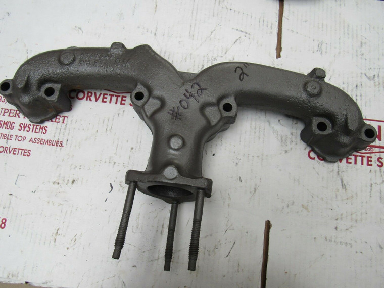 1966-68 CORVETTE 3747042 RH SIDE RAMS HORN EXHAUST MANIFOLD RESTORED C-15