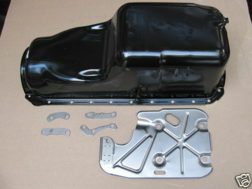 65-74 Corvette 14091356 BIG BLOCK OIL PAN NOS GM w/ Corner Plates 427 454 396 