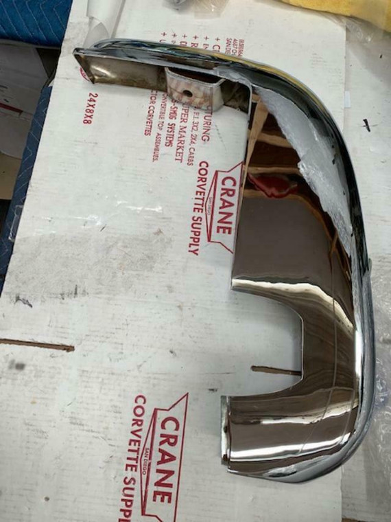 1958-59-60 Corvette LEFT RE-CHROMED LH" FRONT  BUMPER ONLY"""  bumper GM CHEVY