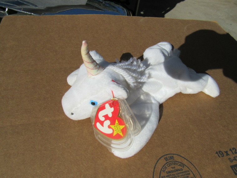  1993 VERY RARE TY MYSTIC-Beanie-Baby With Iridescent/pearl Horn WITH tag ERRORS