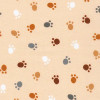 Whiskers and Tails : Paw Prints - Tan