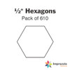 1/2" Hexagon Papers - Pack of 610