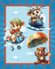 Bears Flying Cot Panel