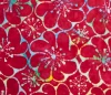 BeColourful Batik : 315Q-2 Trippy, Red Sunshine Flowers - 7.5mt piece