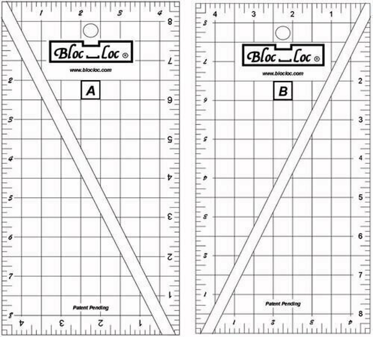 Bloc-Loc Half Rectangle Mini Ruler Set