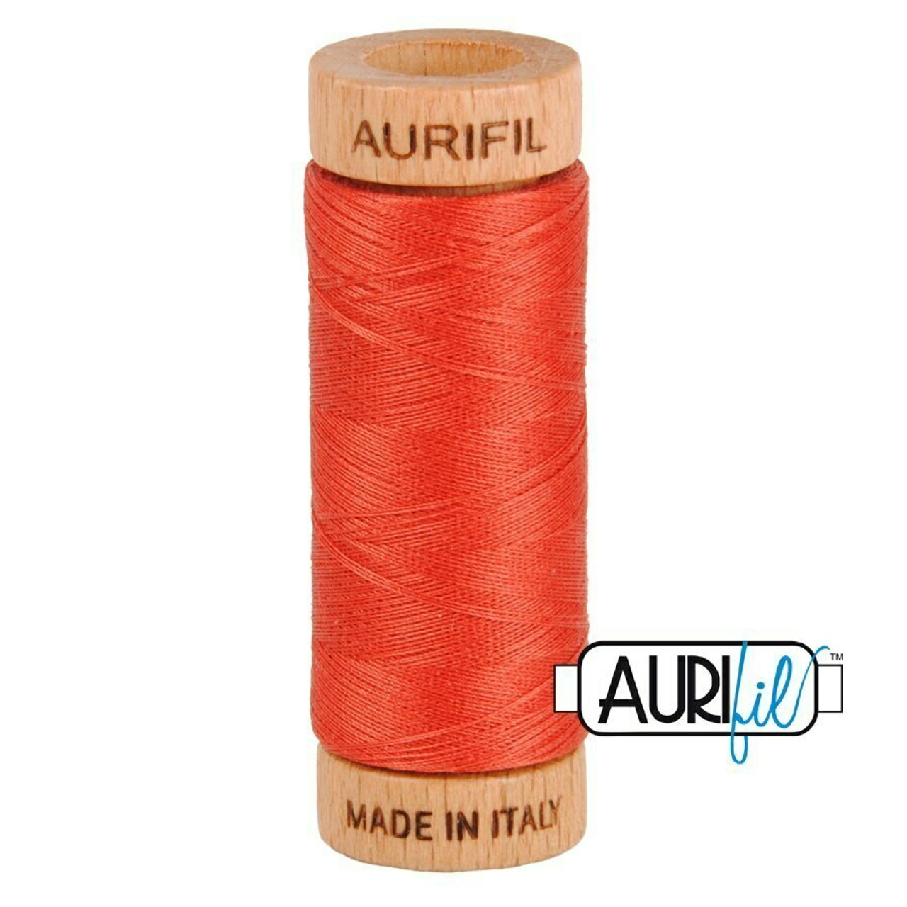 Aurifil 80wt 2255 - Dark Red Orange